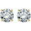 Violet Round Natural Diamond Basket Stud Earrings
