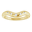 Imogen Curved Flush-Set Diamond Wedding Ring