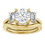 Surrey Three Stone Setting & Matching Wedding Ring