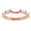 Andie Curved Baguette Diamond Wedding Ring