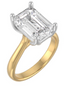 14k Yellow Gold Custom Solitaire Setting with 14k White Gold Head