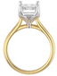 14k Yellow Gold Custom Solitaire Setting with 14k White Gold Head