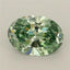 1.00ct Oval Lab Grown Diamond (Colour Fancy Vivid Green, Clarity VVS2, Cut VG, IGI Certified)
