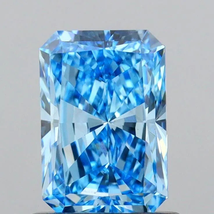 1.01ct Radiant Lab Grown Diamond (Colour Fancy Vivid Blue, Clarity VVS2, IGI Certified)