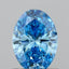 1.03ct Oval Lab Grown Diamond (Colour Fancy Vivid Blue, Clarity VS1, IGI Certified)