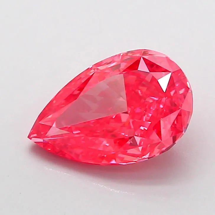 1.61ct Pear Lab Grown Diamond (Colour Fancy Vivid Pink, Clarity VS2, IGI Certified)