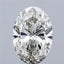 1.92ct Oval Lab Grown Diamond (Colour G, Clarity VS2, IGI Certified)