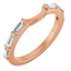 Andie Curved Baguette Diamond Wedding Ring