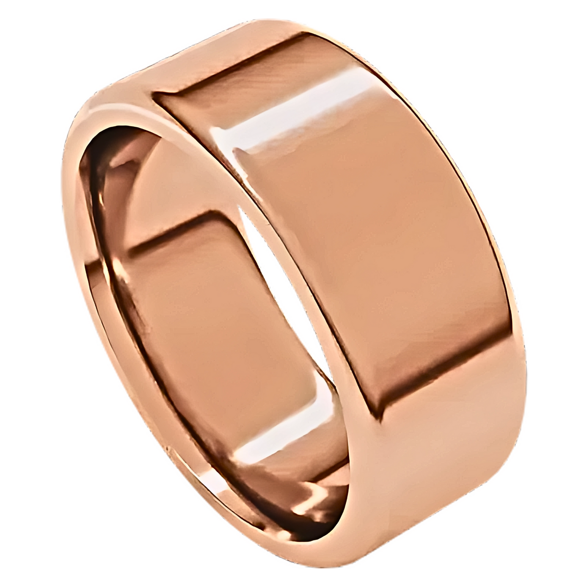Comfort-Fit Round Edge Polished Men's Wedding Ring