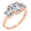 Phoebe Trapezoid Three Stone Setting