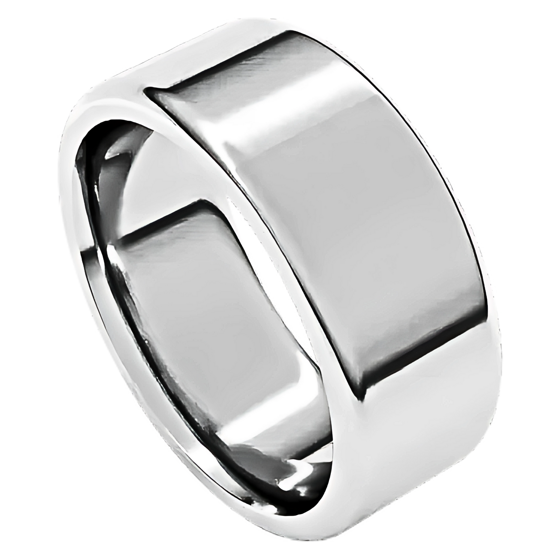 Comfort-Fit Round Edge Polished Men's Wedding Ring