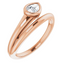 Dottie Pear Diamond Bezel Wrap Pinky Ring