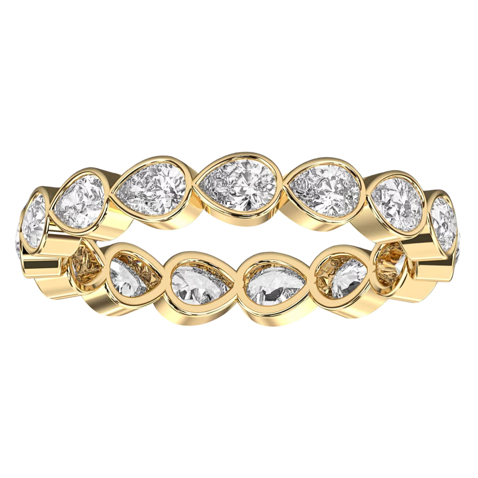 Ally East-West Pear Bezel Lab Grown Diamond Eternity Ring