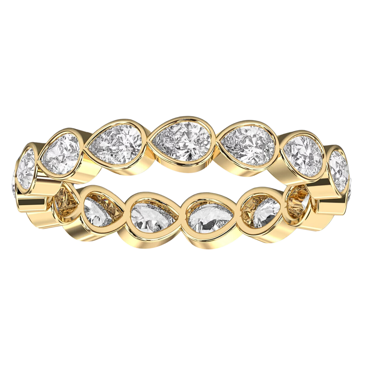 Ally East-West Pear Bezel Lab Grown Diamond Eternity Ring