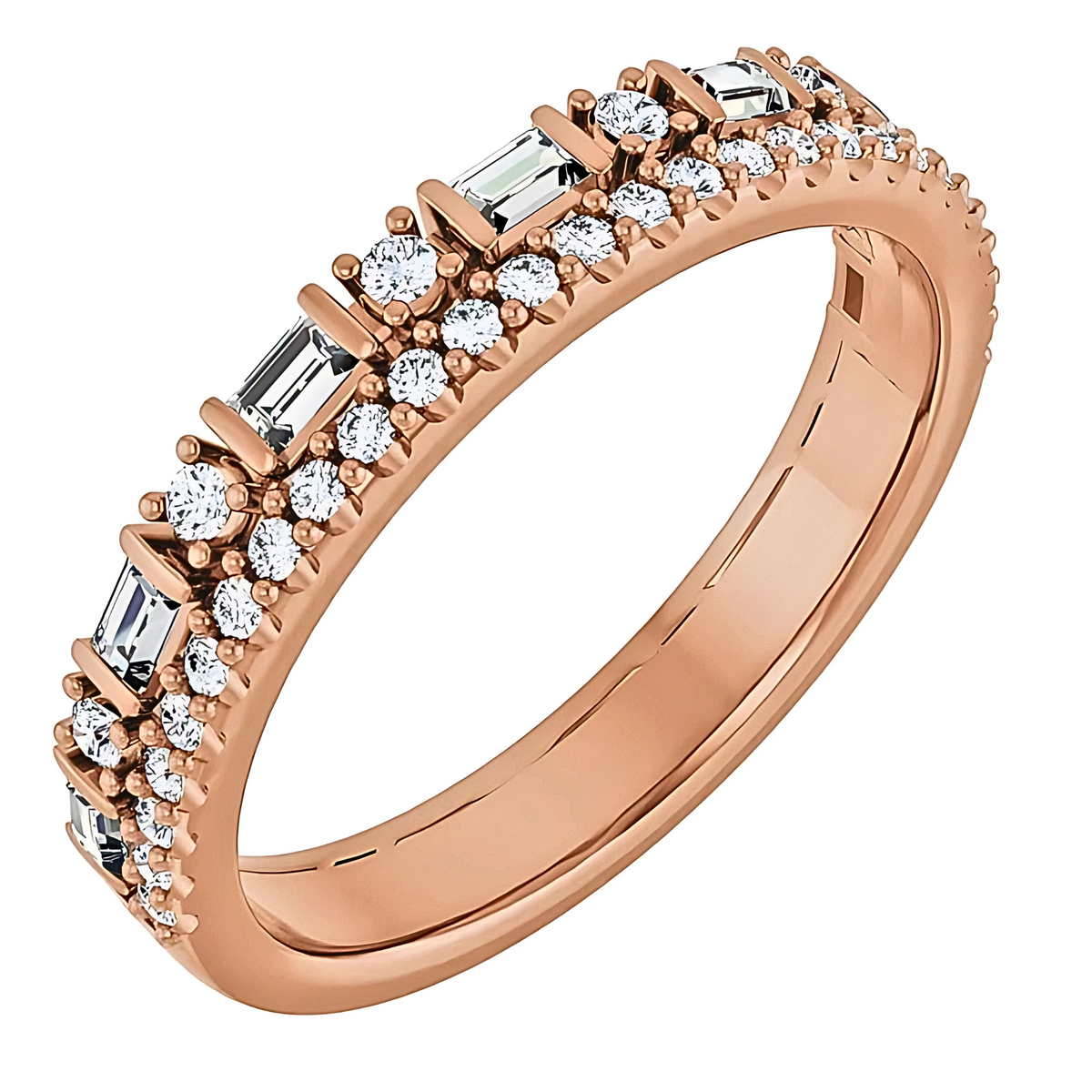 Ava Mixed-Shape Double Row Diamond Ring
