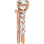 Esme Single Prong Bubble Setting & Matching Wedding Ring