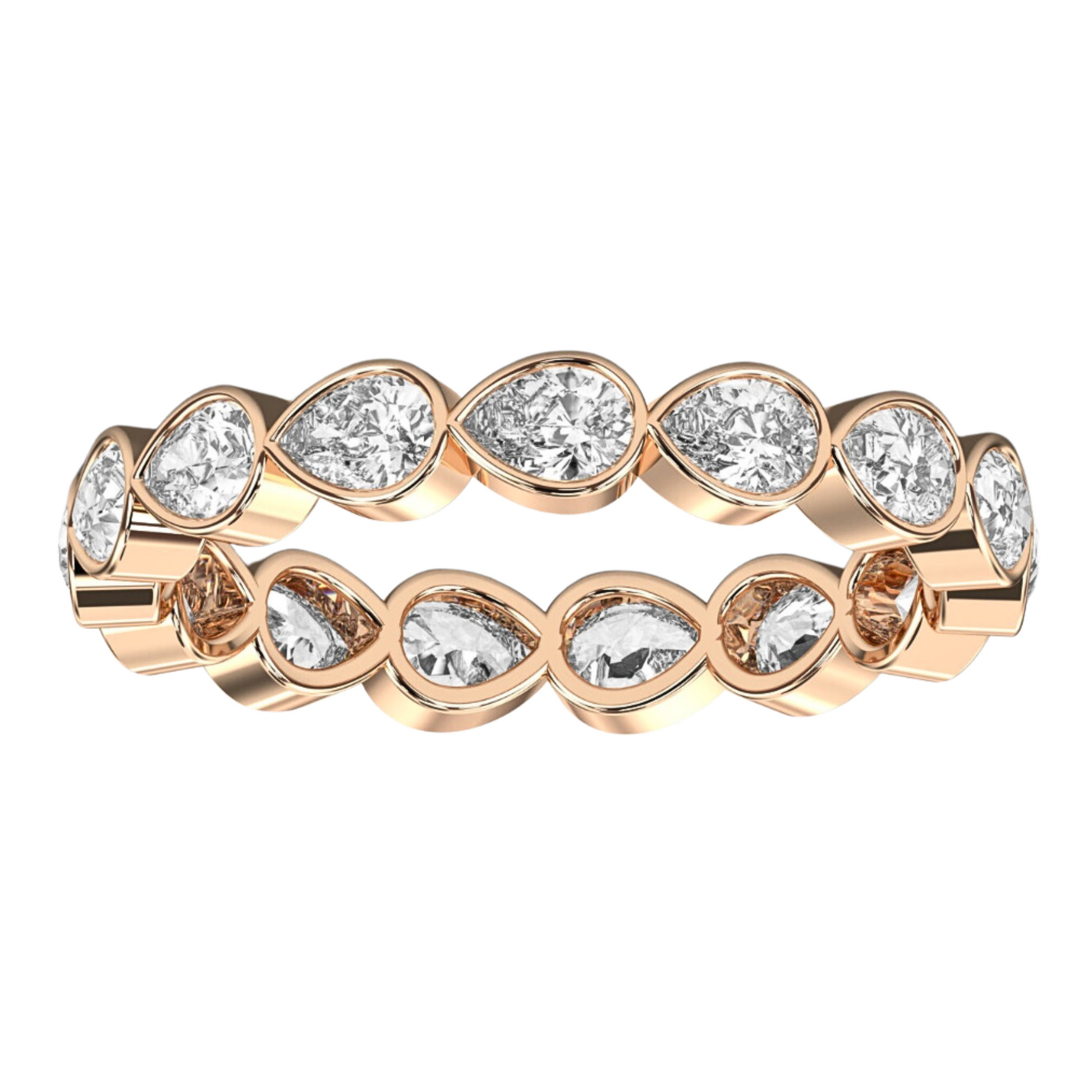 Ally East-West Pear Bezel Lab Grown Diamond Eternity Ring