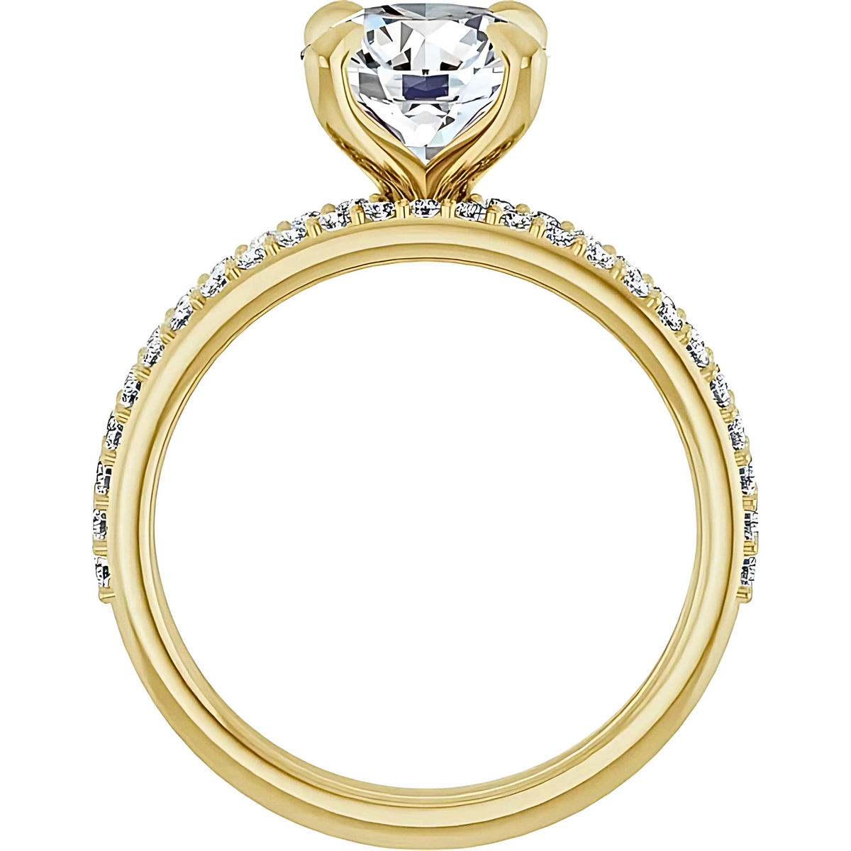 Charlotte Pavé Diamond Setting & Matching Wedding Ring