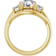 Surrey Three Stone Setting & Matching Wedding Ring
