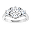 Eleanor Half Moon Three Stone Setting