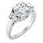 Eleanor Half Moon Three Stone Setting