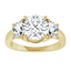 Eleanor Half Moon Three Stone Setting