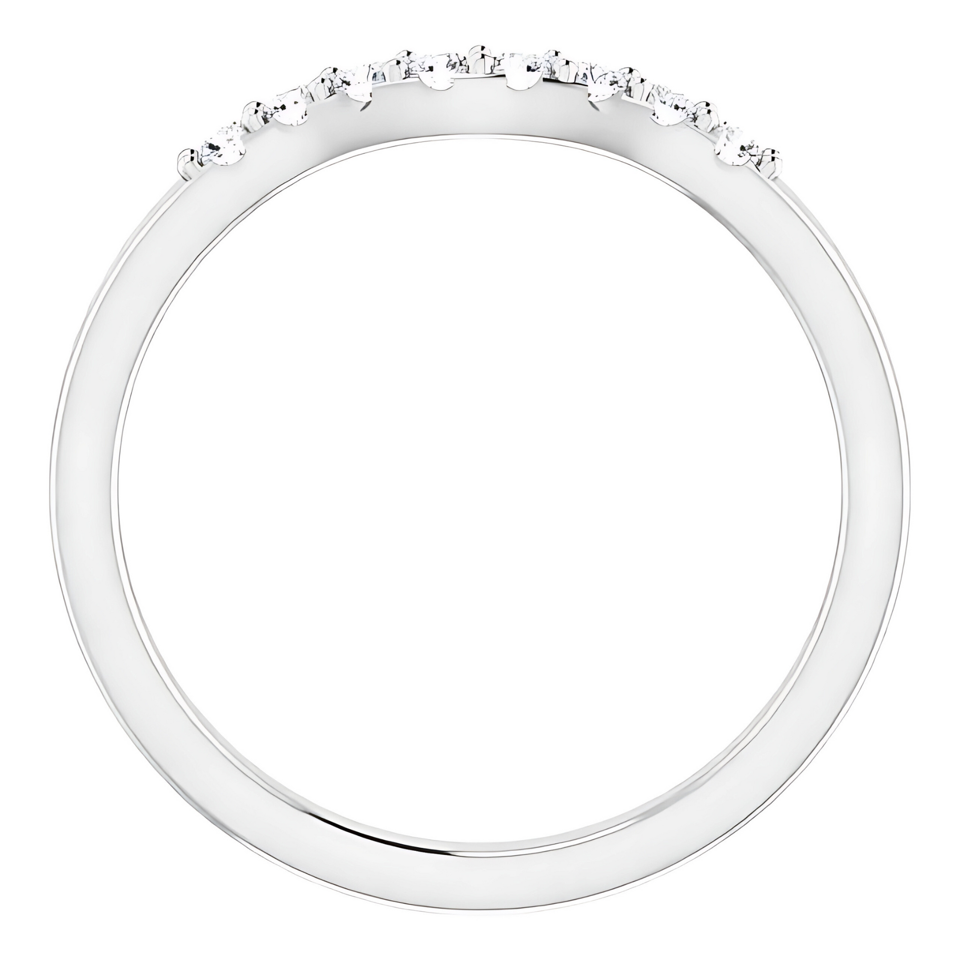 Clara Curved Pavé Diamond Wedding Ring