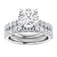 Rosie Cathedral Pavé Setting & Matching Wedding Ring