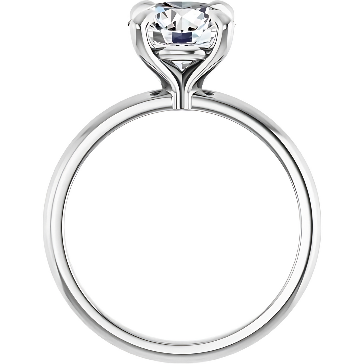 Olivia Round Moissanite Solitaire Engagement Ring
