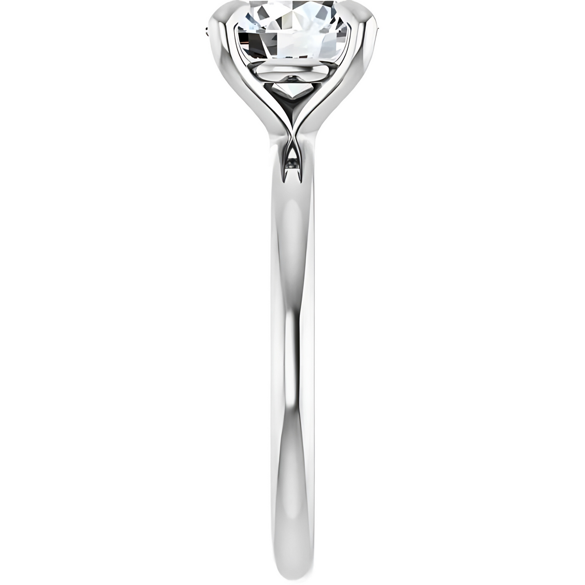 Olivia Round Moissanite Solitaire Engagement Ring