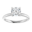Olivia Round Moissanite Solitaire Engagement Ring