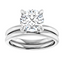 Olivia Round Moissanite Solitaire Engagement Ring