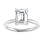 Olivia Emerald Moissanite Solitaire Engagement Ring