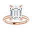 Olivia Emerald Moissanite Solitaire Engagement Ring