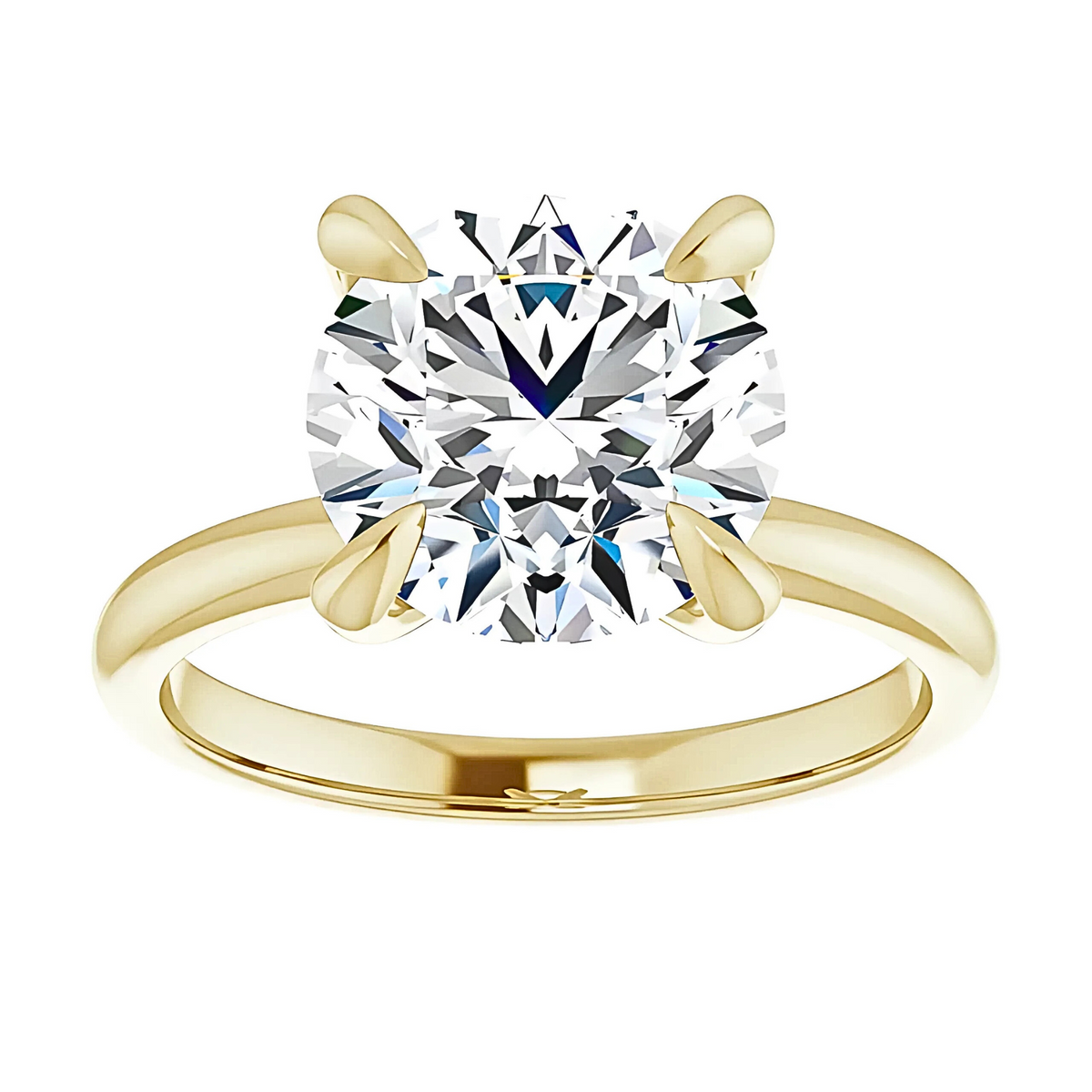 Olivia Round Moissanite Solitaire Engagement Ring