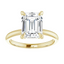 Olivia Emerald Moissanite Solitaire Engagement Ring
