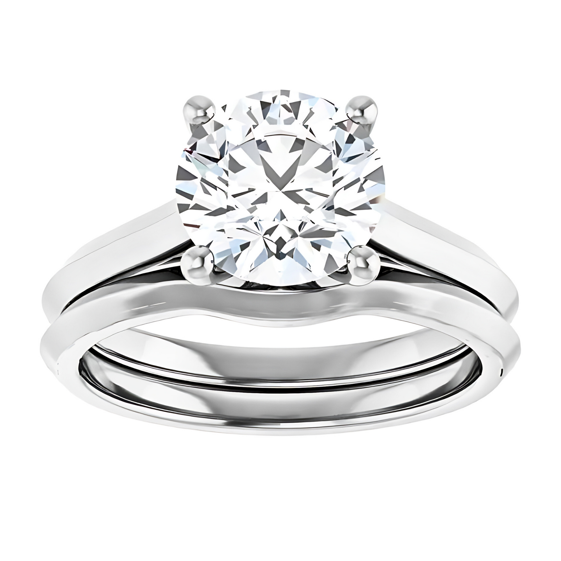 Campbell Curved Knife Edge Wedding Ring