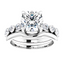 Esme Single Prong Bubble Setting & Matching Wedding Ring