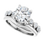 Esme Single Prong Bubble Setting & Matching Wedding Ring