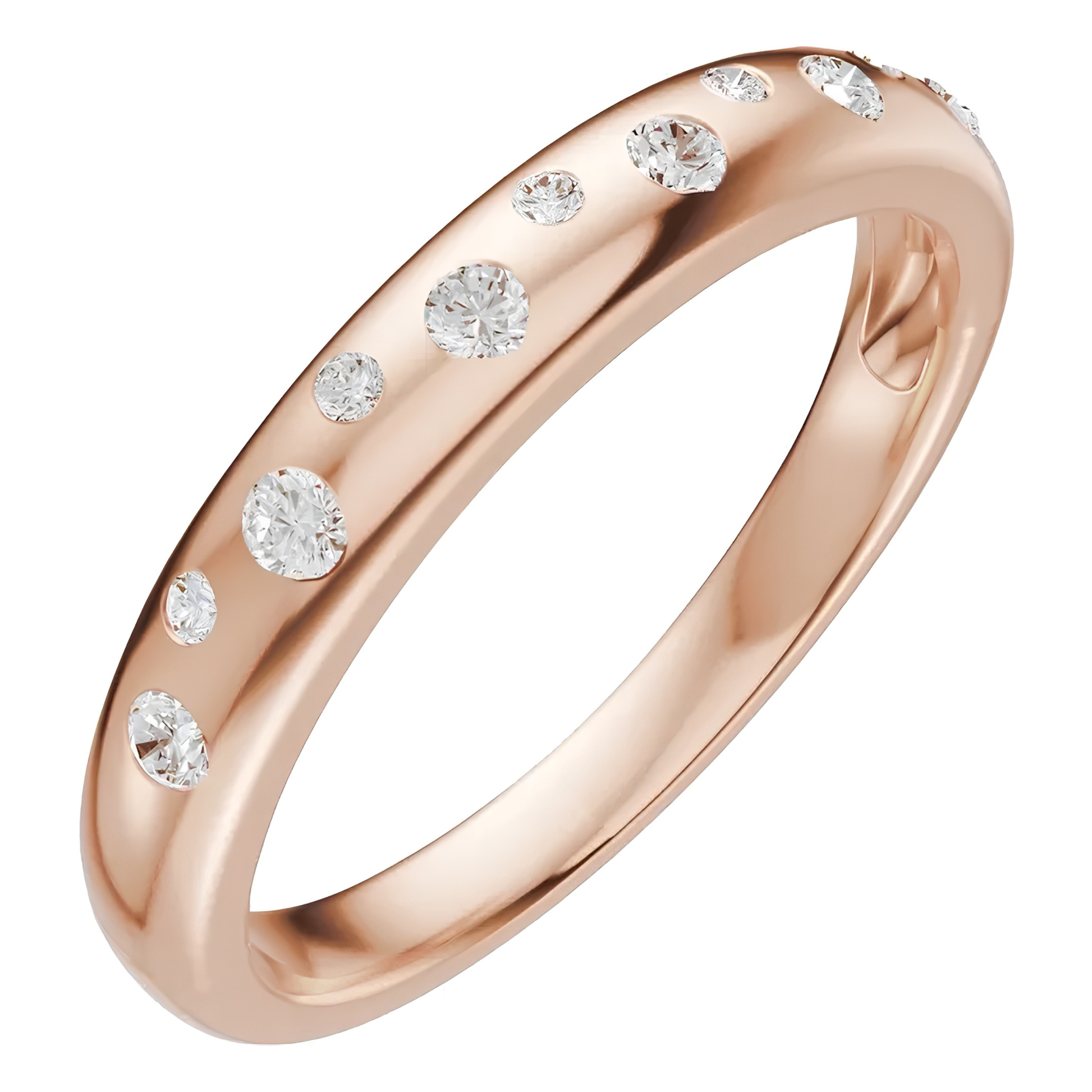 Rowan Flush-Set Diamond Dome Ring