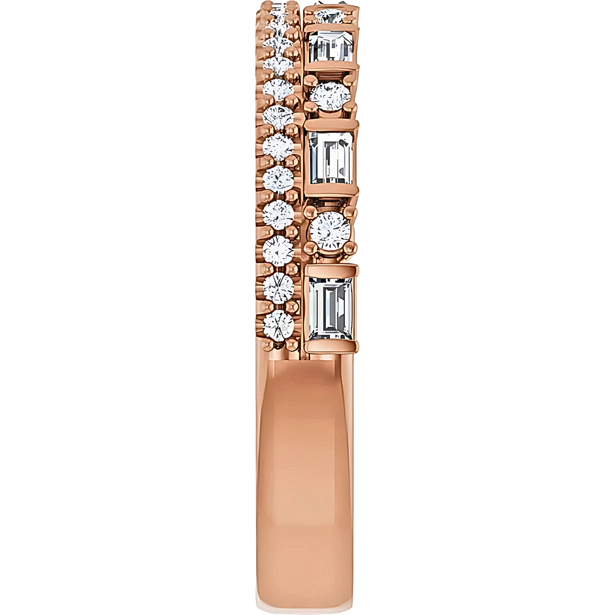 Ava Mixed-Shape Double Row Diamond Ring