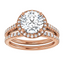 Samantha Halo Setting & Matching Wedding Ring