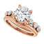 Esme Single Prong Bubble Setting & Matching Wedding Ring