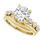 Esme Single Prong Bubble Setting & Matching Wedding Ring
