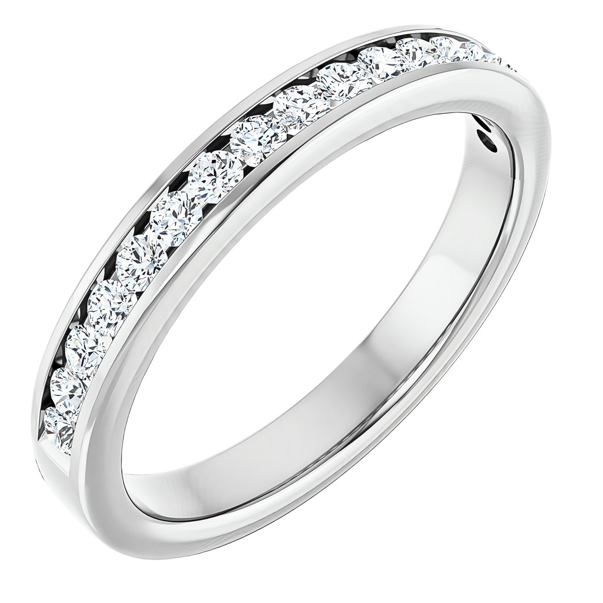 Hallie Channel Diamond Wedding Ring