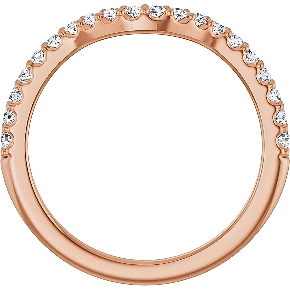 Summer Curved Pavé Diamond Wedding Ring