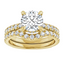 Eloise Hidden Halo French Pavé Setting & Matching Wedding Ring