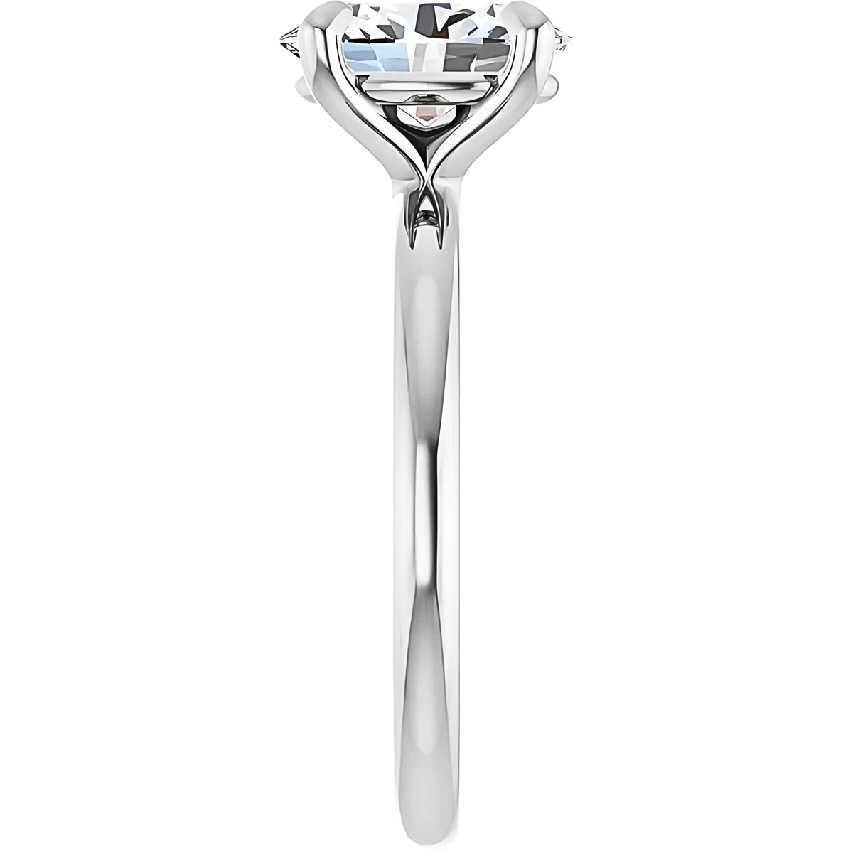 Olivia Oval Moissanite Solitaire Engagement Ring