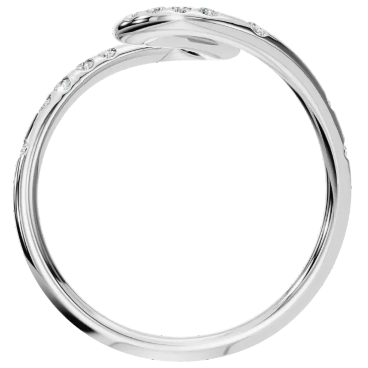 Seraphina Scattered Diamond Bezel Wave Ring
