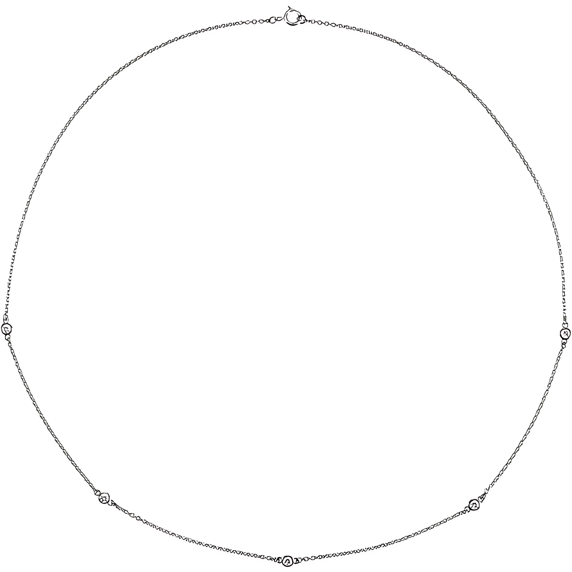 Daphne Round Diamond Bezel Station Necklace